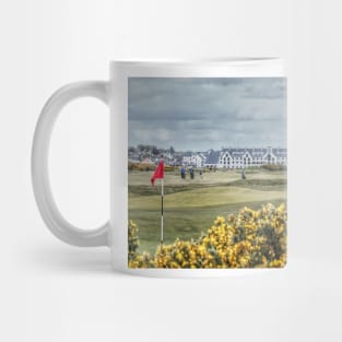 Carnoustie 18th hole and club hotel Mug